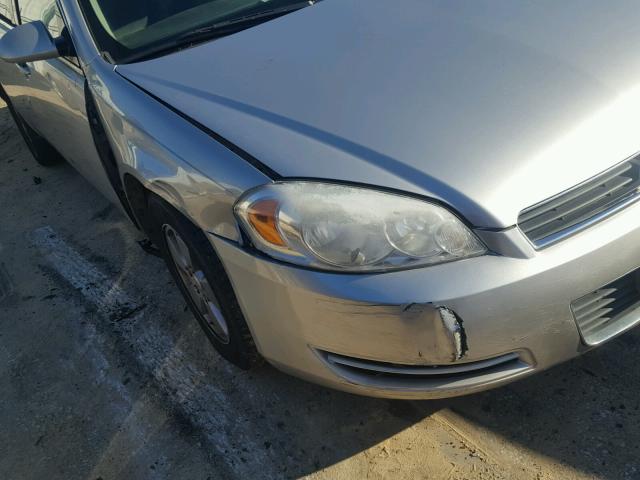 2G1WT55K489119852 - 2008 CHEVROLET IMPALA LT SILVER photo 9