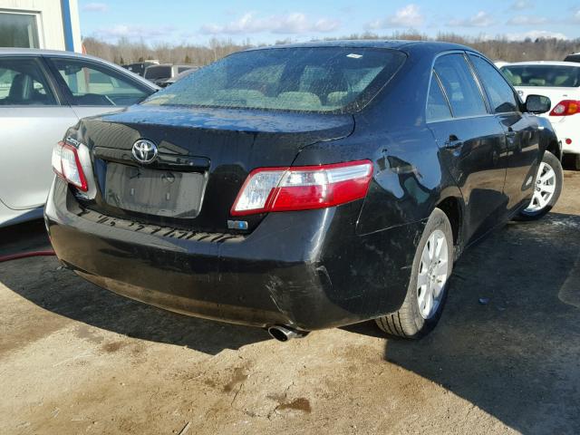 4T1BB46K39U069303 - 2009 TOYOTA CAMRY HYBR BLACK photo 4