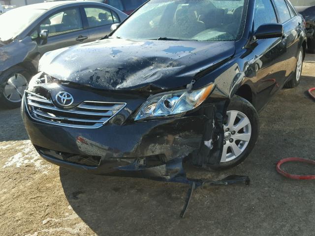 4T1BB46K39U069303 - 2009 TOYOTA CAMRY HYBR BLACK photo 9