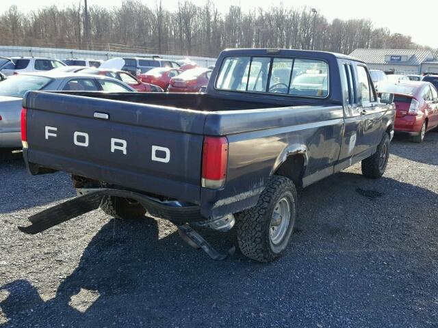 1FTEX14N9LKB12673 - 1990 FORD F150 BLUE photo 4