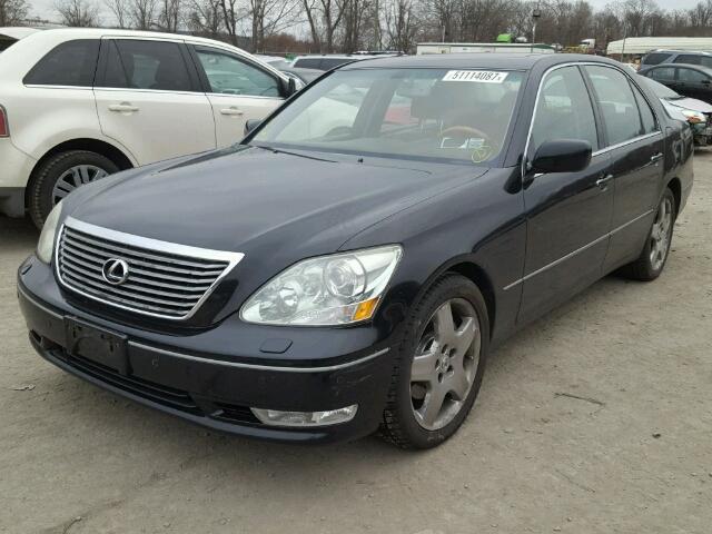 JTHBN36F050176494 - 2005 LEXUS LS 430 BLACK photo 2