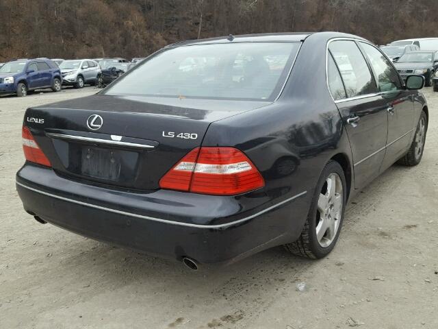 JTHBN36F050176494 - 2005 LEXUS LS 430 BLACK photo 4