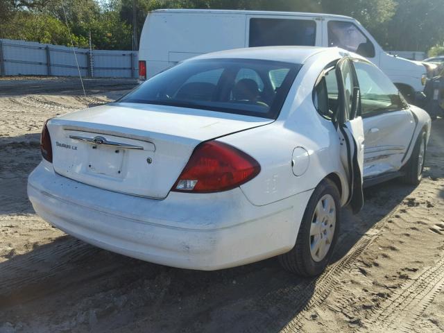 1FAFP52273A245402 - 2003 FORD TAURUS LX WHITE photo 4