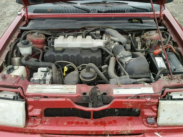 2FAPP36X1PB198277 - 1993 FORD TEMPO GL MAROON photo 7