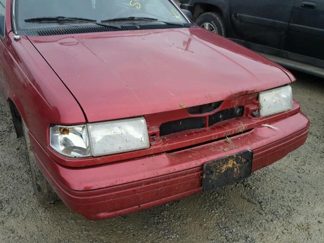 2FAPP36X1PB198277 - 1993 FORD TEMPO GL MAROON photo 9