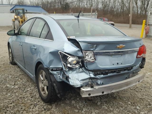 1G1PF5SCXC7326944 - 2012 CHEVROLET CRUZE LT BLUE photo 3