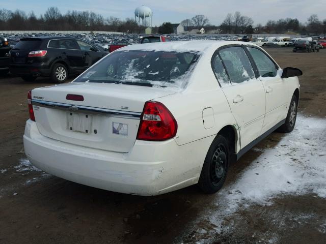 1G1ZS58F87F185339 - 2007 CHEVROLET MALIBU LS WHITE photo 4