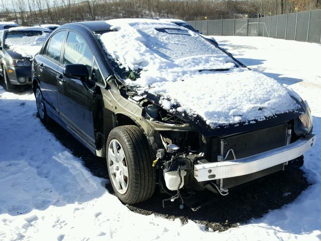 2HGFA1F54BH514059 - 2011 HONDA CIVIC LX BLACK photo 1