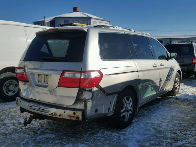 5FNRL38626B400161 - 2006 HONDA ODYSSEY EX SILVER photo 4