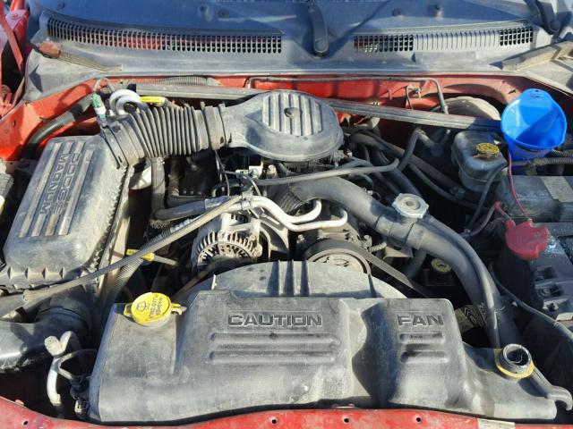 1B7GL2AX81S204550 - 2001 DODGE DAKOTA QUA RED photo 7