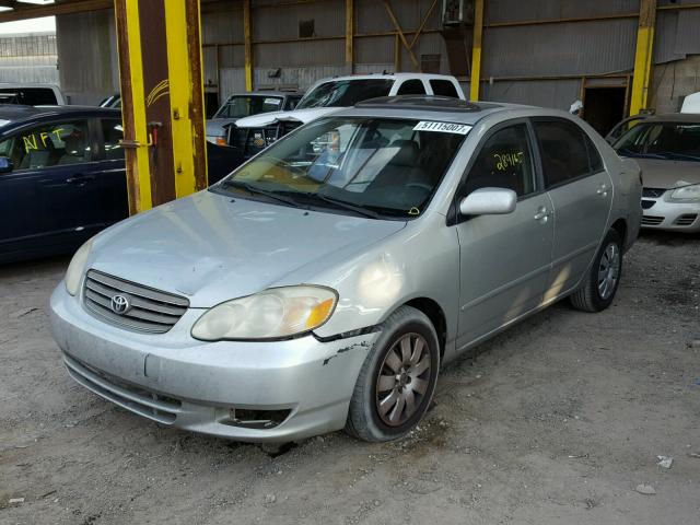 2T1BR38E74C241906 - 2004 TOYOTA COROLLA CE SILVER photo 2