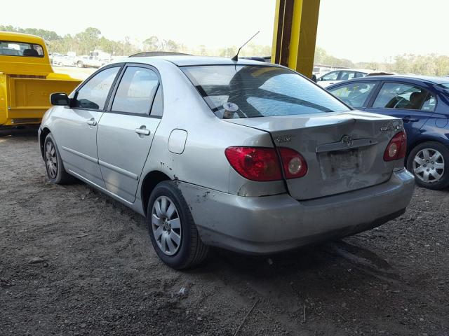 2T1BR38E74C241906 - 2004 TOYOTA COROLLA CE SILVER photo 3