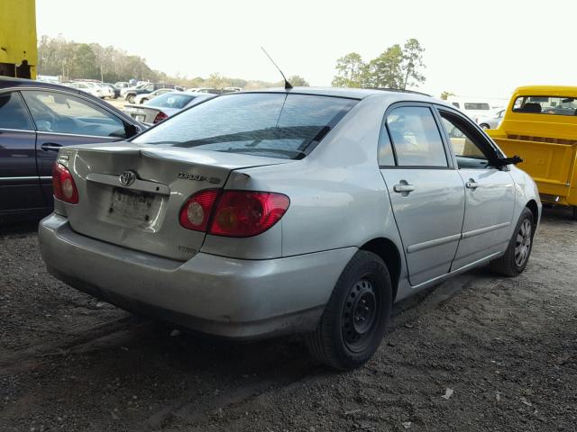 2T1BR38E74C241906 - 2004 TOYOTA COROLLA CE SILVER photo 4