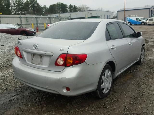 1NXBU4EE8AZ221568 - 2010 TOYOTA COROLLA BA SILVER photo 4