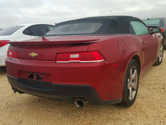 2G1FD3D38F9221258 - 2015 CHEVROLET CAMARO LT RED photo 4