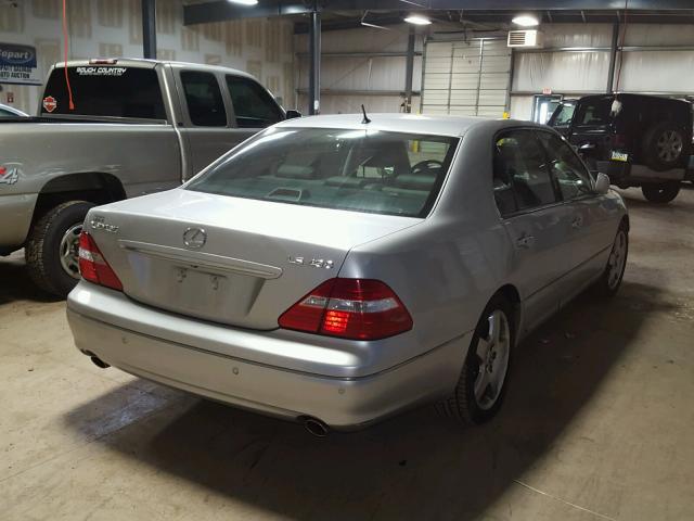 JTHBN36F255021304 - 2005 LEXUS LS 430 SILVER photo 4