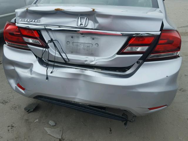 2HGFB2F88DH525002 - 2013 HONDA CIVIC EX ნაცრისფერი ფოტო 9