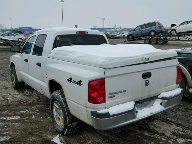 1D7HW48K06S535847 - 2006 DODGE DAKOTA QUA WHITE photo 3