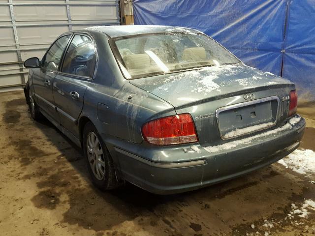 KMHWF35H25A099796 - 2005 HYUNDAI SONATA GLS BLUE photo 3