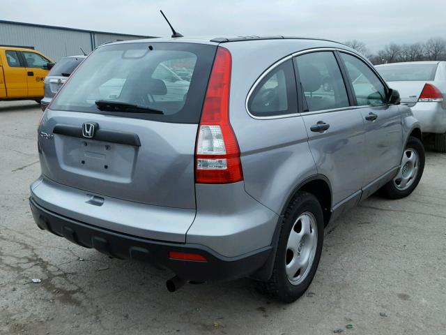 3CZRE38398G710167 - 2008 HONDA CR-V LX BLUE photo 4