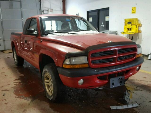 1B7GG22N91S216224 - 2001 DODGE DAKOTA RED photo 1