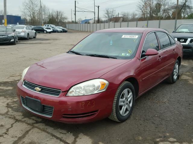 2G1WB58K569272509 - 2006 CHEVROLET IMPALA LS MAROON photo 2