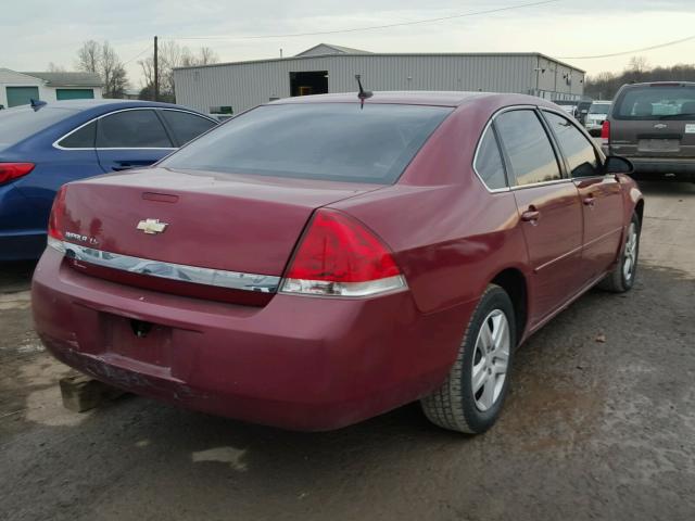 2G1WB58K569272509 - 2006 CHEVROLET IMPALA LS MAROON photo 4