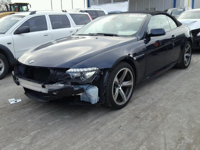 WBAEB53548CX61495 - 2008 BMW 650 I ლურჯი ფოტო 2