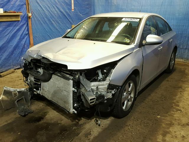 1G1PC5SB8E7472195 - 2014 CHEVROLET CRUZE LT SILVER photo 2