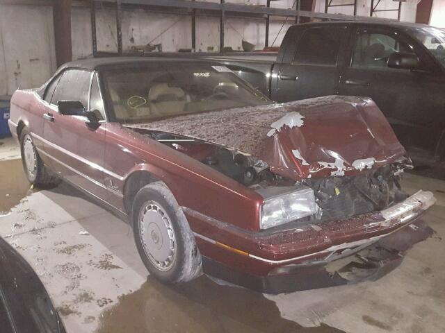 1G6VR3384NU100135 - 1992 CADILLAC ALLANTE CV MAROON photo 1