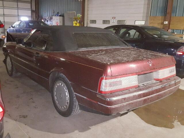 1G6VR3384NU100135 - 1992 CADILLAC ALLANTE CV MAROON photo 3