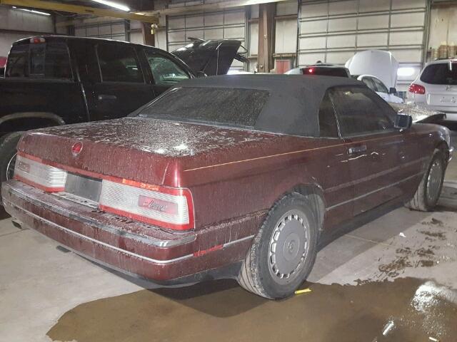 1G6VR3384NU100135 - 1992 CADILLAC ALLANTE CV MAROON photo 4