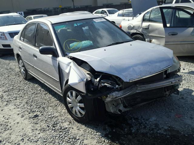 1HGES16372L075661 - 2002 HONDA CIVIC DX SILVER photo 1