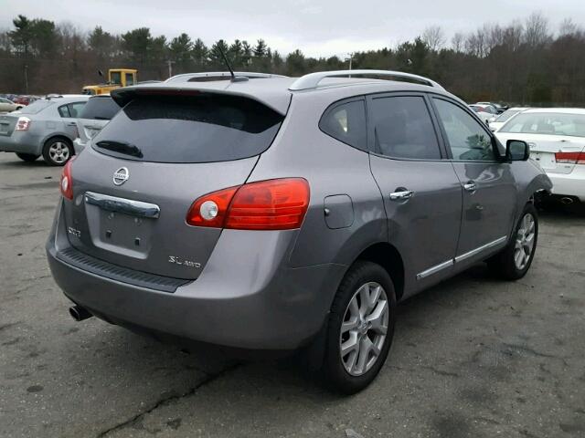 JN8AS5MV6DW644028 - 2013 NISSAN ROGUE S GRAY photo 4