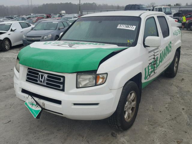 2HJYK16546H552817 - 2006 HONDA RIDGELINE WHITE photo 2