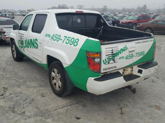 2HJYK16546H552817 - 2006 HONDA RIDGELINE WHITE photo 3