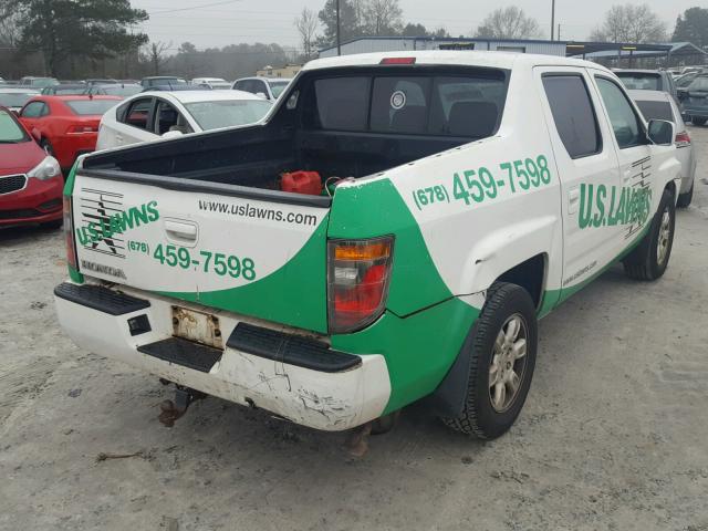 2HJYK16546H552817 - 2006 HONDA RIDGELINE WHITE photo 4