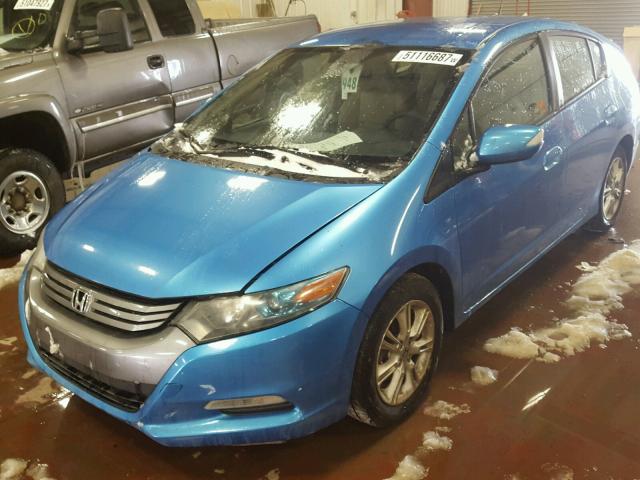 JHMZE2H75AS041055 - 2010 HONDA INSIGHT EX BLUE photo 2