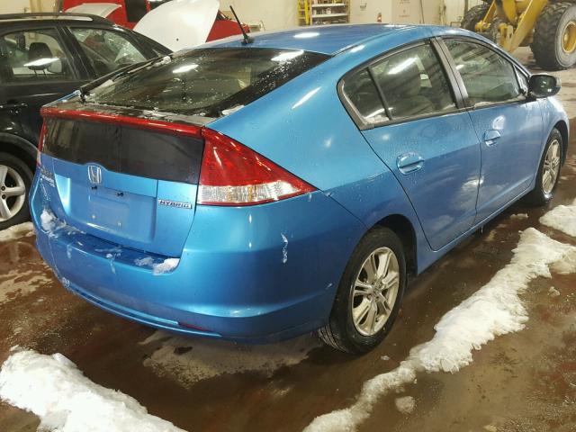 JHMZE2H75AS041055 - 2010 HONDA INSIGHT EX BLUE photo 4