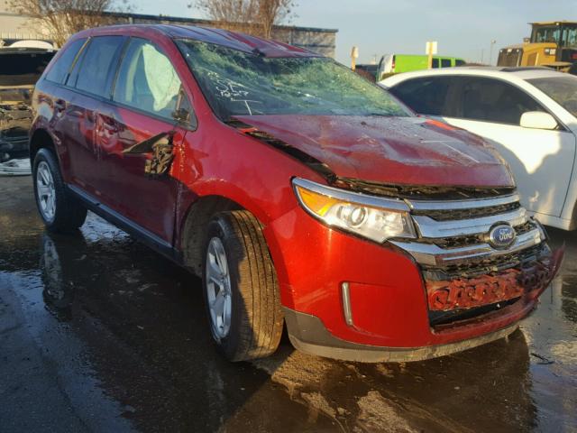 2FMDK3JC1DBC91260 - 2013 FORD EDGE SEL RED photo 1