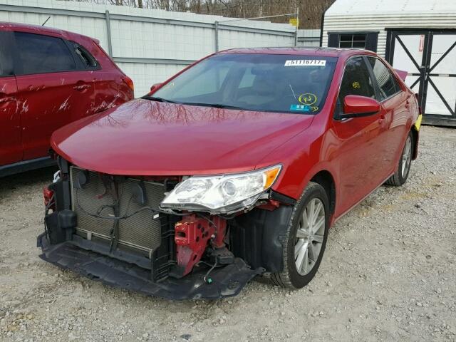 4T1BK1FK4EU550380 - 2014 TOYOTA CAMRY SE RED photo 2