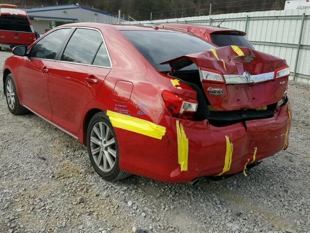 4T1BK1FK4EU550380 - 2014 TOYOTA CAMRY SE RED photo 3