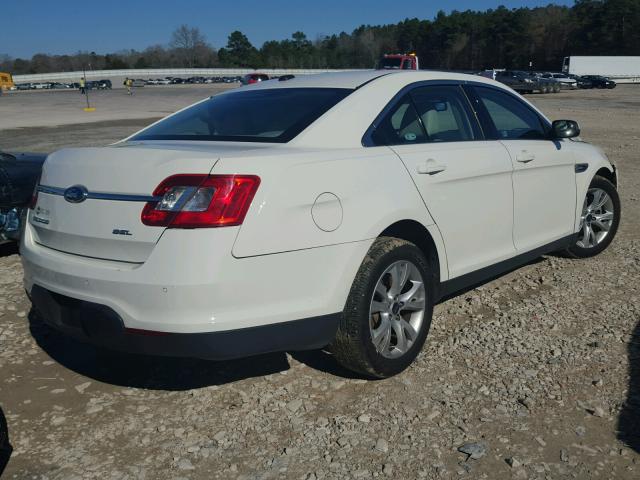 1FAHP2EW9CG142128 - 2012 FORD TAURUS SEL WHITE photo 4