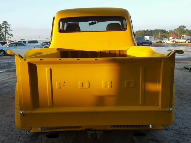 F10D6R49375 - 1956 FORD F100 YELLOW photo 6