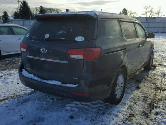 KNDMB5C18G6167887 - 2016 KIA SEDONA LX BLUE photo 4