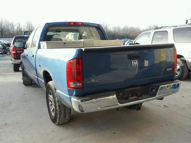 1D7HA18N86S624749 - 2006 DODGE RAM 1500 S BLUE photo 3