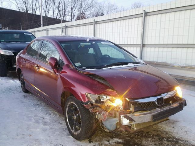 2HGFA1F55AH512206 - 2010 HONDA CIVIC LX MAROON photo 1