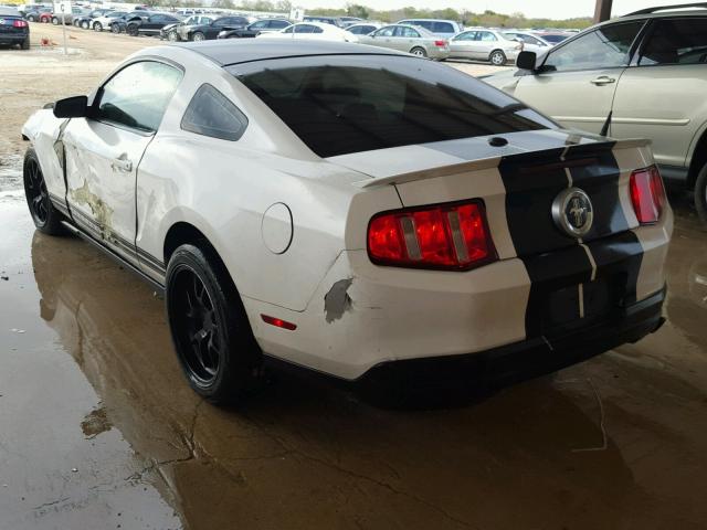 1ZVBP8AN7A5164277 - 2010 FORD MUSTANG WHITE photo 3
