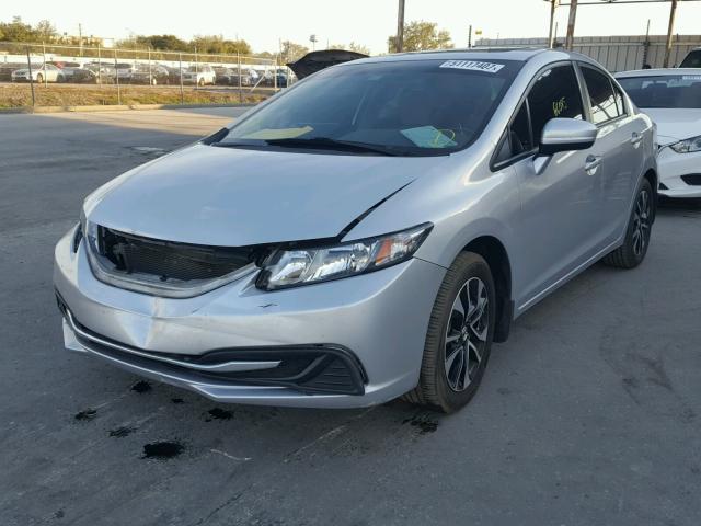 2HGFB2F80EH542300 - 2014 HONDA CIVIC EX SILVER photo 2