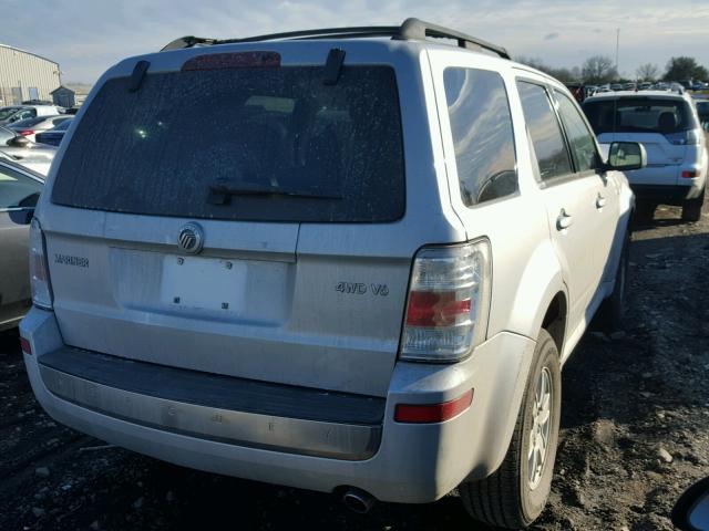 4M2CU91168KJ51271 - 2008 MERCURY MARINER SILVER photo 4